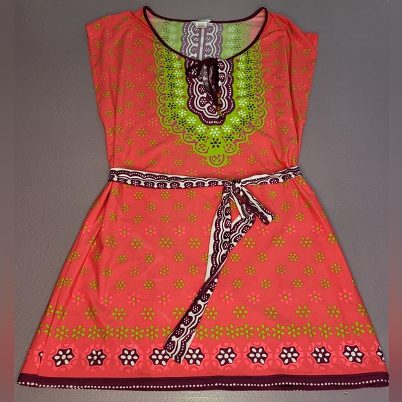 Trina Turk Coral and Lime Swim Coverup - Picture 6 of 6